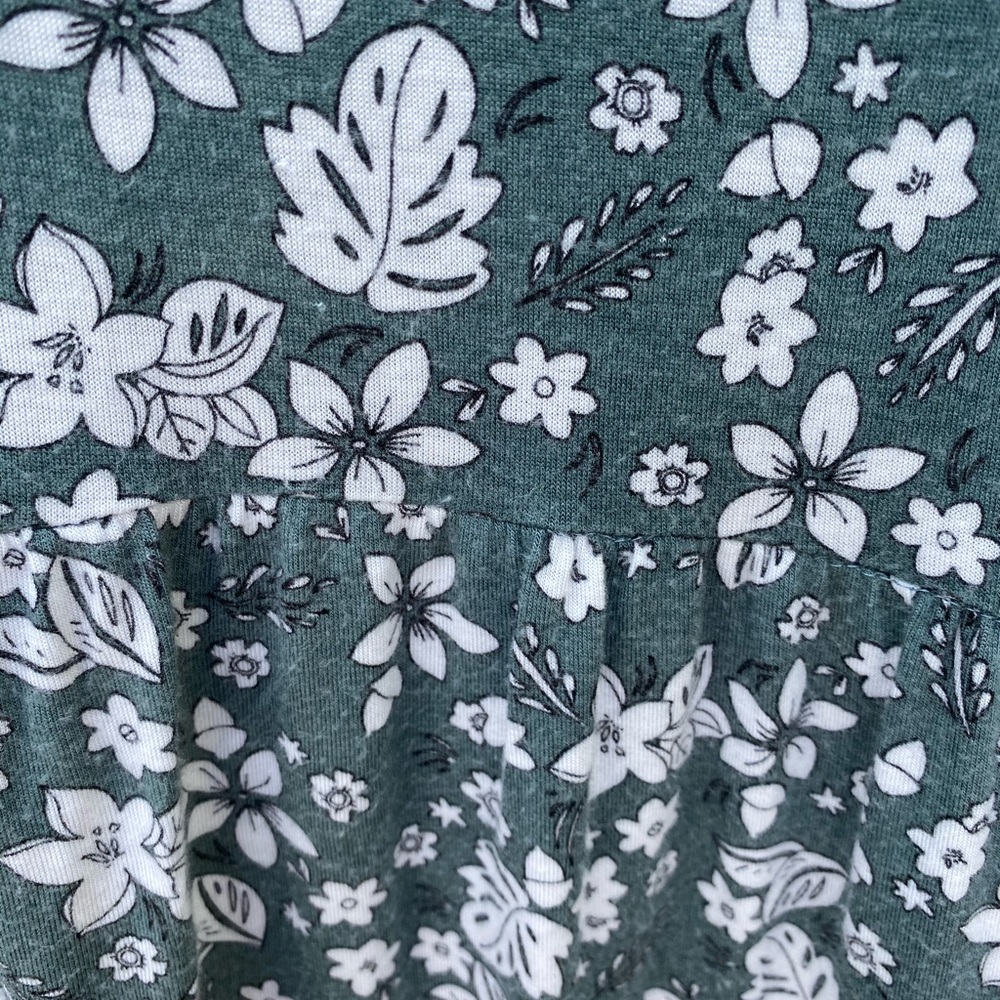 Copper Key Girls Green Floral Dress 🐢🐊 Size: L - Picture 6 of 11